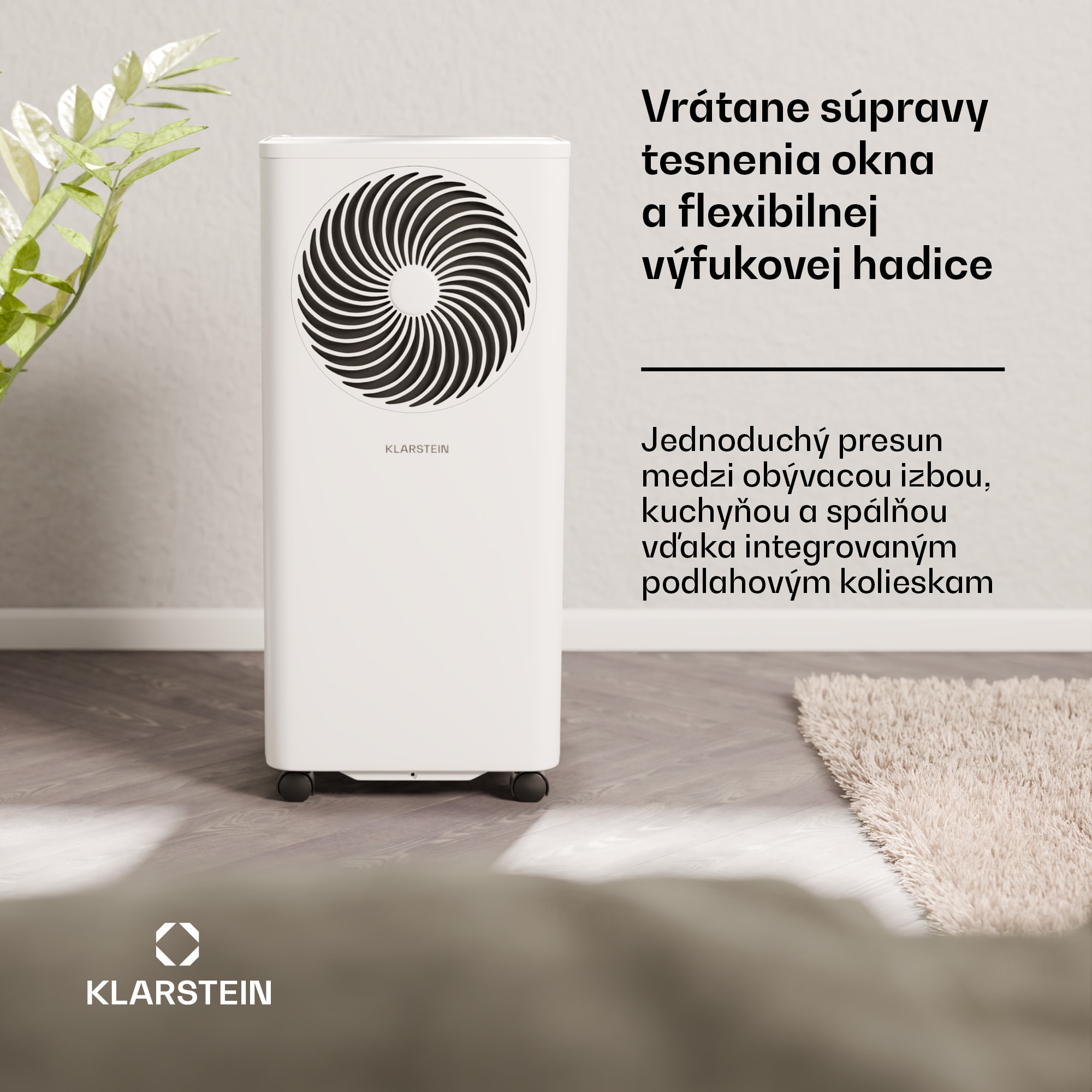 Klarstein Aero Ring 7K klimatizačné zariadenie 7 000 BTU mobilné a inteligentné pre max. 25 m² so hlasovým ovládaním – Obrázok 3