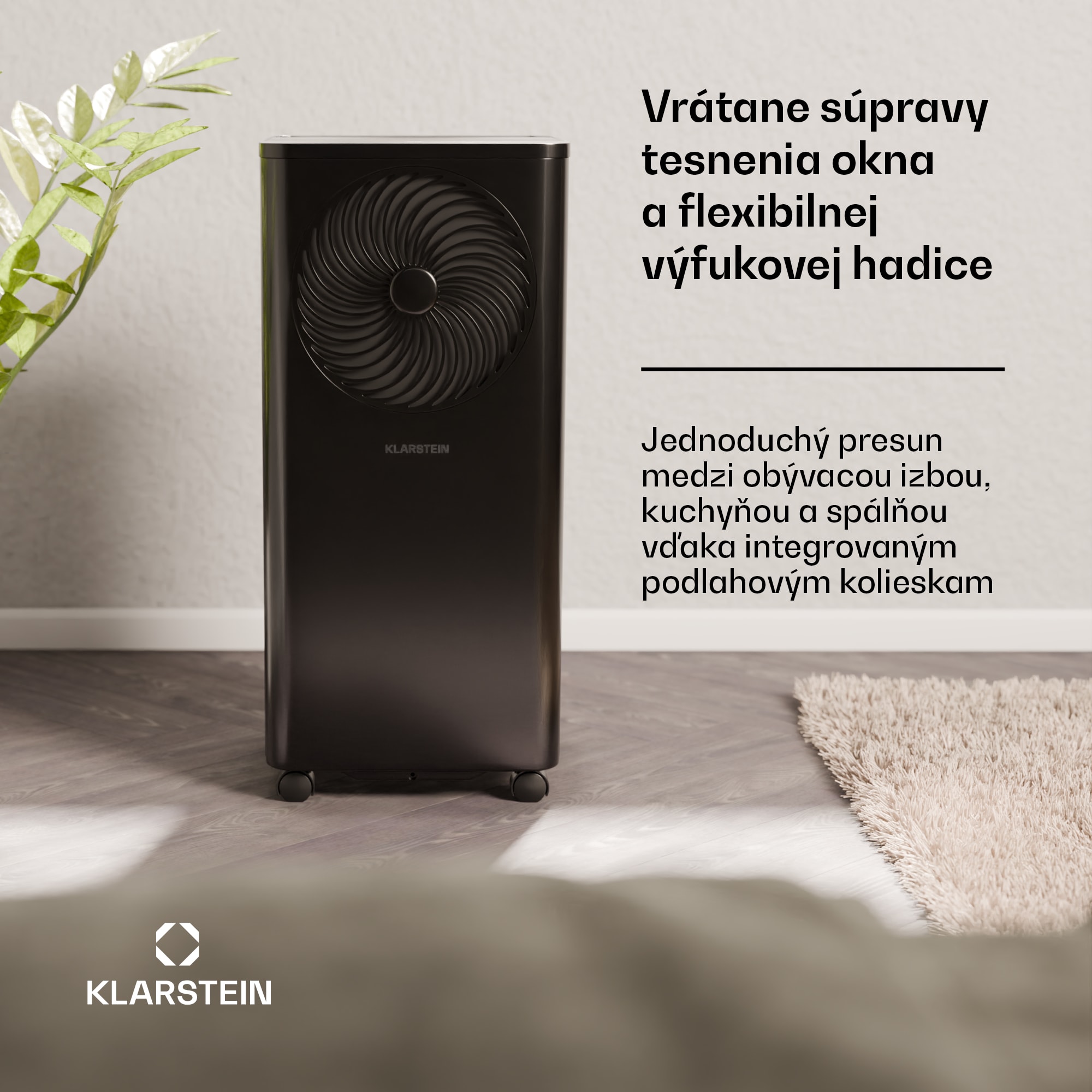 Klarstein Aero Ring 9K klimatizačné zariadenie 9 000 BTU mobilné a inteligentné pre max. 31 m² so hlasovým ovládaním – Obrázok 3