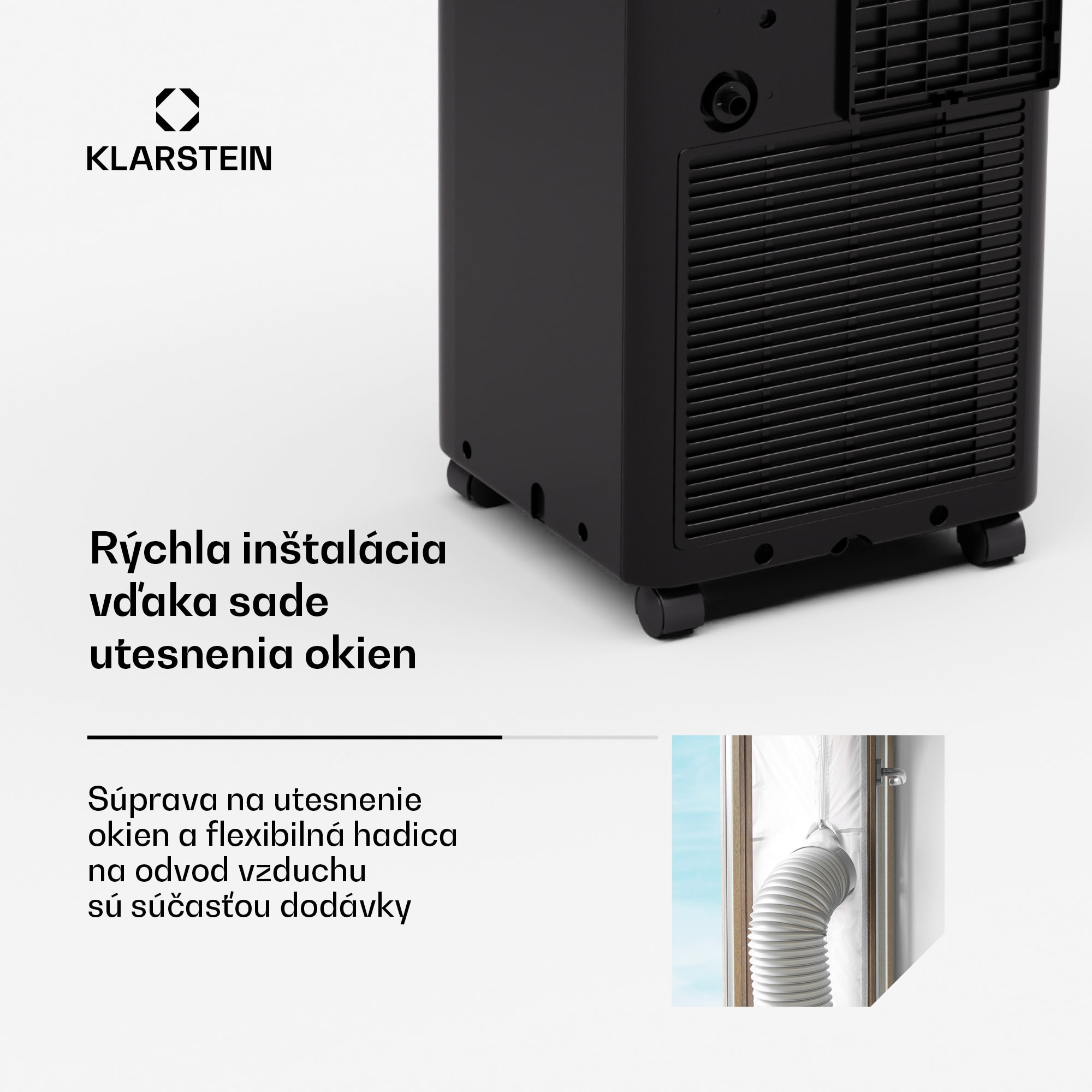 Klarstein Aero Ring 9K klimatizačné zariadenie 9 000 BTU mobilné a inteligentné pre max. 31 m² so hlasovým ovládaním – Obrázok 4