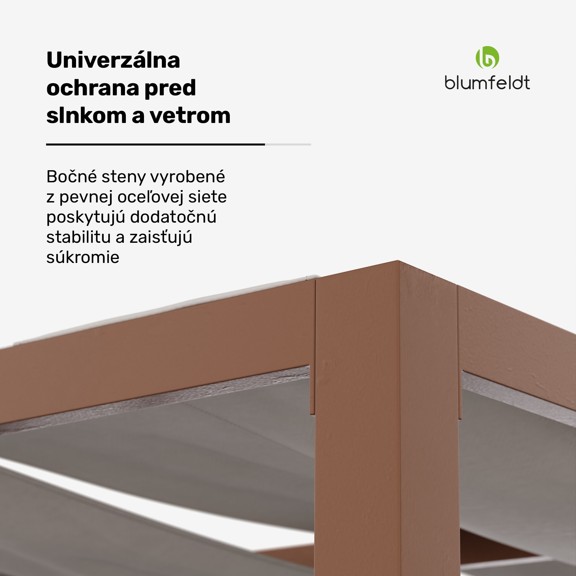Blumfeldt Shade Cove GreenWall, pergola, 3 x 3 m, bočné steny, práškovo lakovaná farba, odolná voči poveternostným vplyvom – Obrázok 3