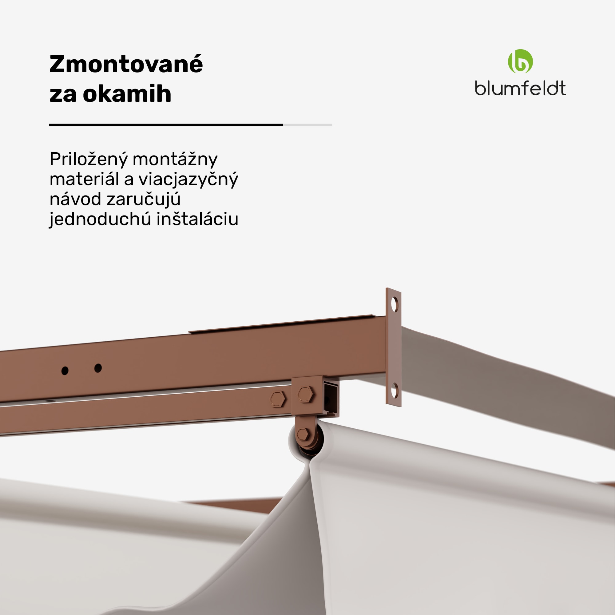 NA Blumfeldt Pantheon Wall Pergola, nástenná pergola, 3 x 4 m, práškovo lakovná oceľ, odolná voči poveternostným vplyvom – Obrázok 3