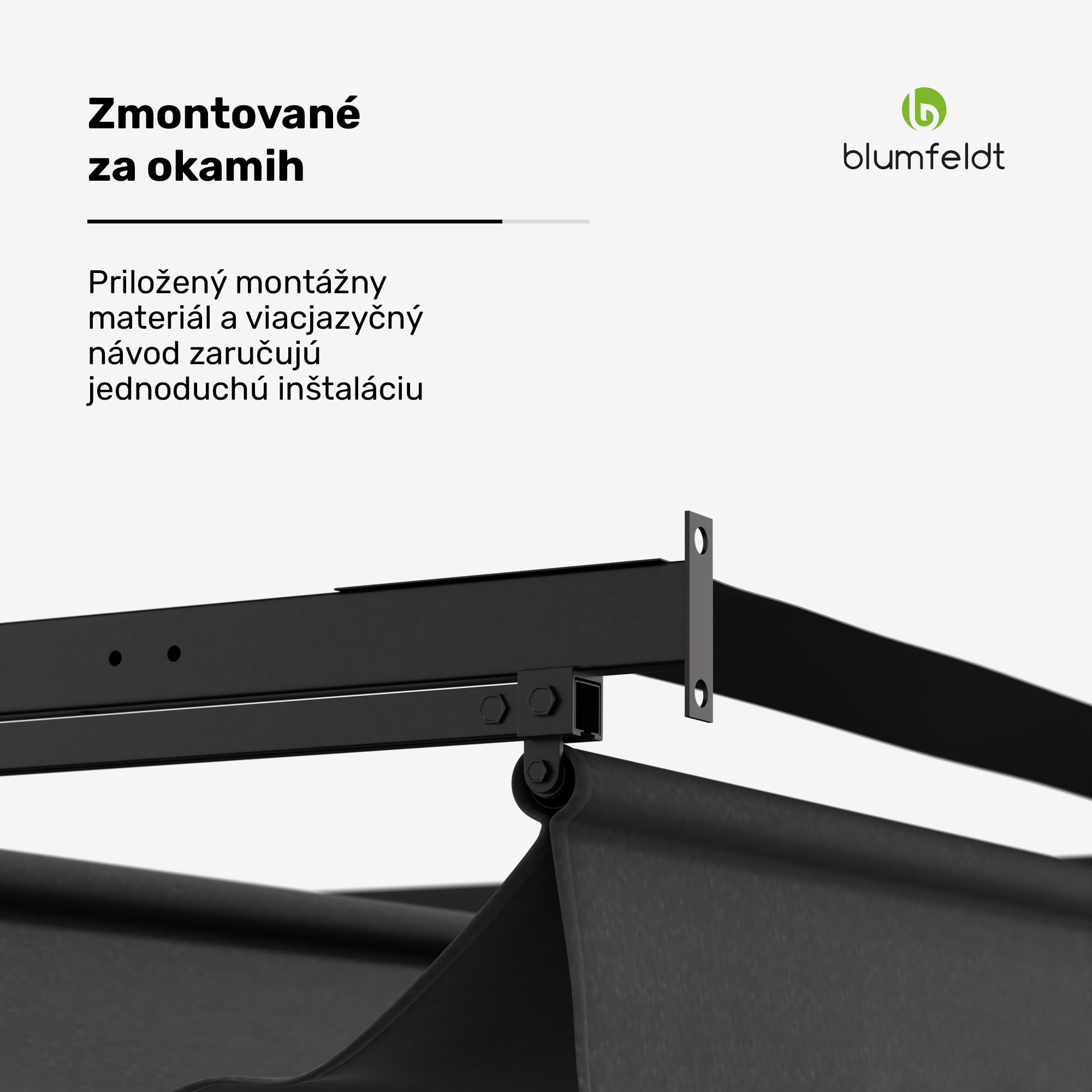 NA Blumfeldt Pantheon Wall Pergola, nástenná pergola, 3 x 4 m, práškovo lakovná oceľ, odolná voči poveternostným vplyvom – Obrázok 3