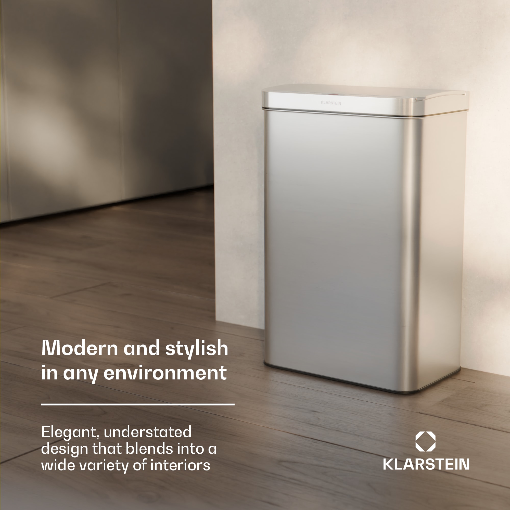 Klarstein Touchless, senzorový odpadkový kôš, 50 l, z nehrdzavejúcej ocele, Soft-Close zatváranie, napájaný batériou, LED displej, časovač – Obrázok 5