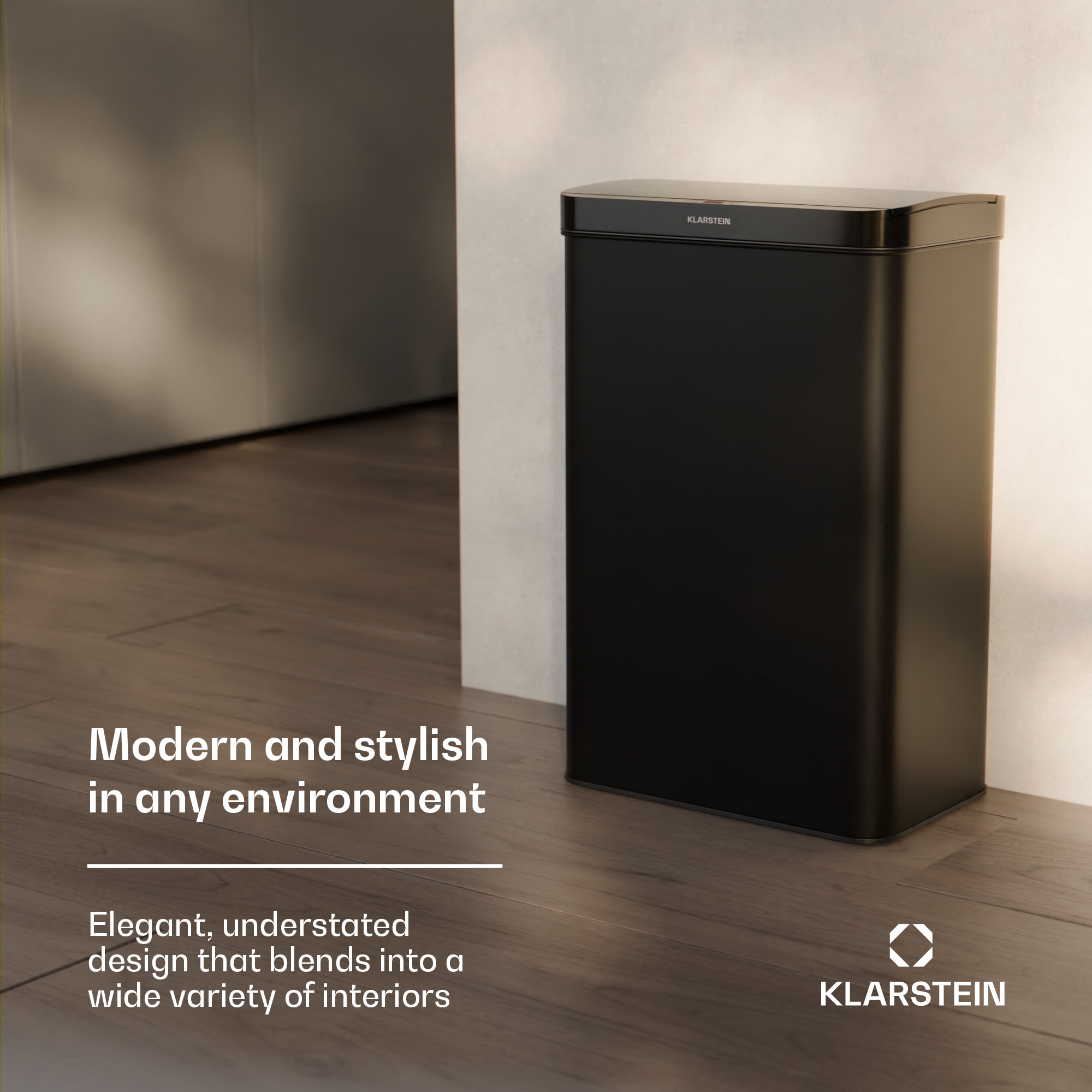 Klarstein Touchless, senzorový odpadkový kôš, 50 l, z nehrdzavejúcej ocele, Soft-Close zatváranie, napájaný batériou, LED displej, časovač – Obrázok 5