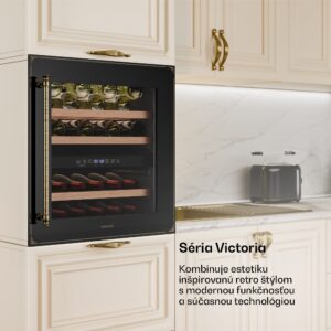 Klarstein Vinsider Victoria 36 chladnička na víno, 36 fliaš, dotyková, UV ochrana, LED, tichá, 3 police