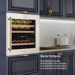 Klarstein Vinsider Victoria 36 chladnička na víno, 36 fliaš, dotyková, UV ochrana, LED, tichá, 3 police