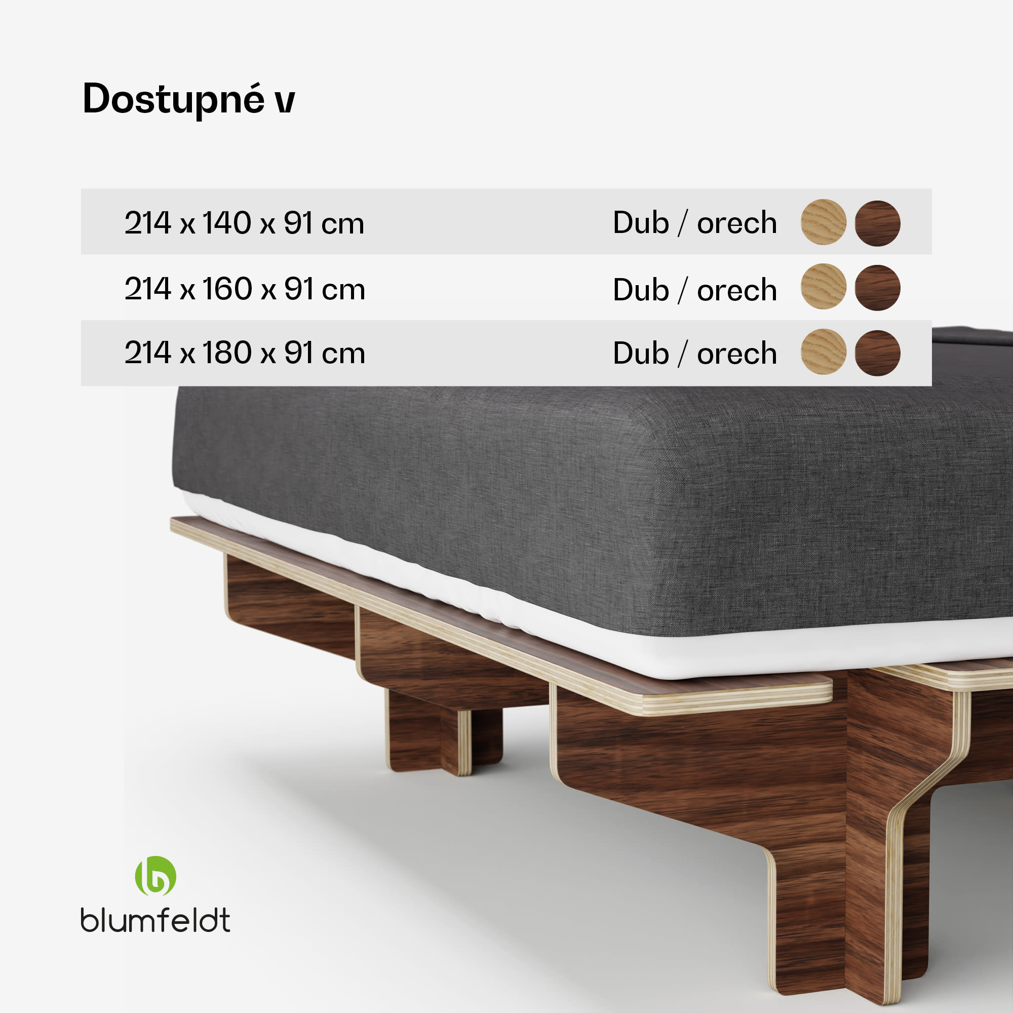 Blumfeldt NordicAura King rám manželskej postele, 180 cm x 200 cm, robustný, bez náradia, eukalyptové drevo, polička – Obrázok 5