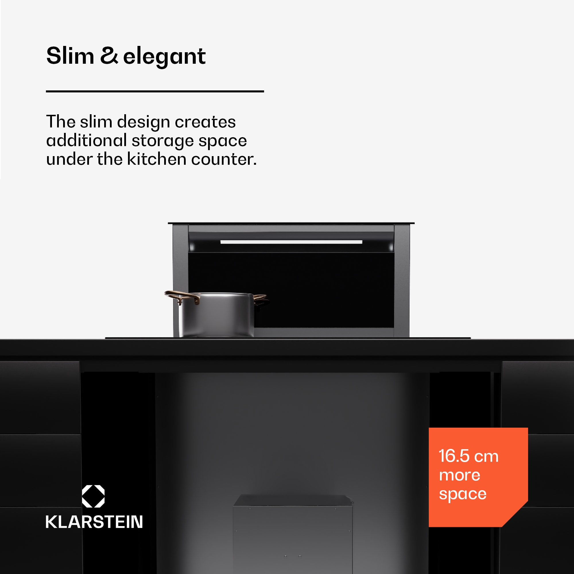 Klarstein Royal Flush Eco Slim 60, digestor, 60 cm, 650 m³/h, A – Obrázok 4