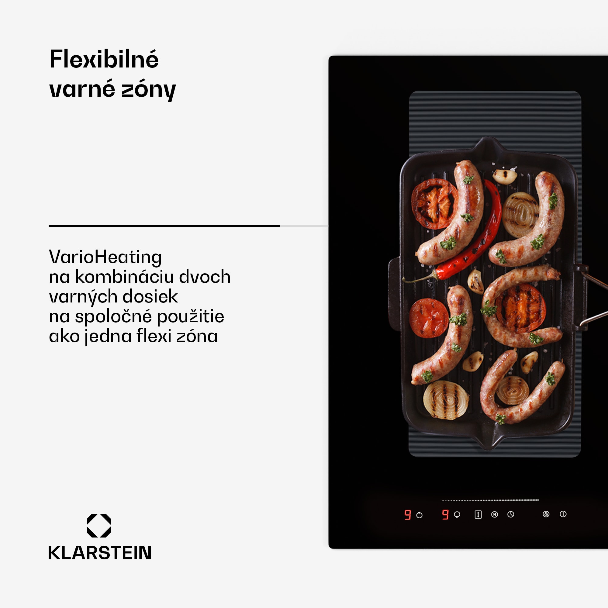 Klarstein Full House 72 Down Air System, indukčná varná doskA digestor, 329 m³/h, EEC A – Obrázok 2