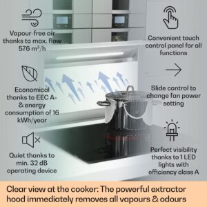 Klarstein Royal Flush Eco digestor 60 cm 576 m³/h A+