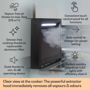 Klarstein Royal Flush Eco, digestor, 90 cm, 714 m³/h, A+