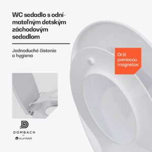 Blumfeldt Lil'Loo odnímateľné detské záchodové sedadlo, antibakteriálne, soft-close, do 175 kg