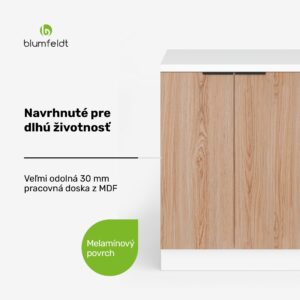 Blumfeldt WoodVista policový regál, Praktické usporiadanie políc, Ľahko udržiavateľné materiály, úložný priestor