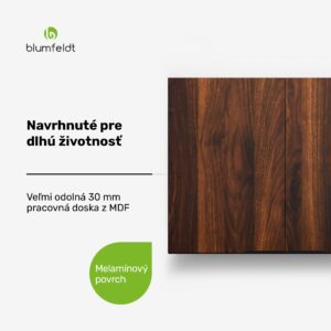 Blumfeldt WoodVista vysoká skrinka, Soft-Close, hliníkové rukoväte, udržateľné materiály