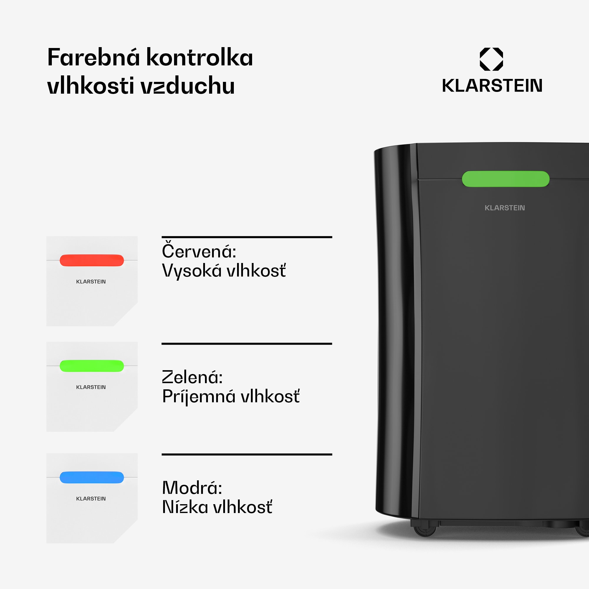 Klarstein AeroDry 10 odvlhčovač vzduchu, výkon 165 W, 10 l/deň, 135 m³/h, pre plochu do 30m², funkcia DrySelect – Obrázok 3