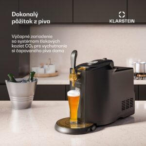 Klarstein Beerkules pivný výčap, pre 5 litrové sudy, chladiaci kompresor, LED-Displej, 6 teplôt