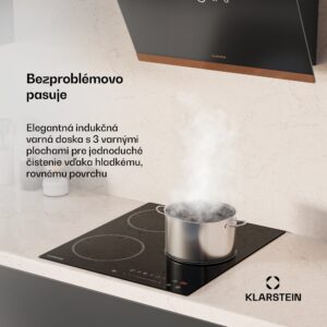 Klarstein Delicatessa Indukčná varná doska, 45 cm, 6600 W, 3 varné platne, Slider-Control, Boost