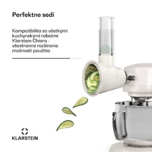 Klarstein Nástavec na šalát Chiara, 3 rôzne čepele, nehrdzavejúca oceľ, kompaktný, ľahko sa čistí