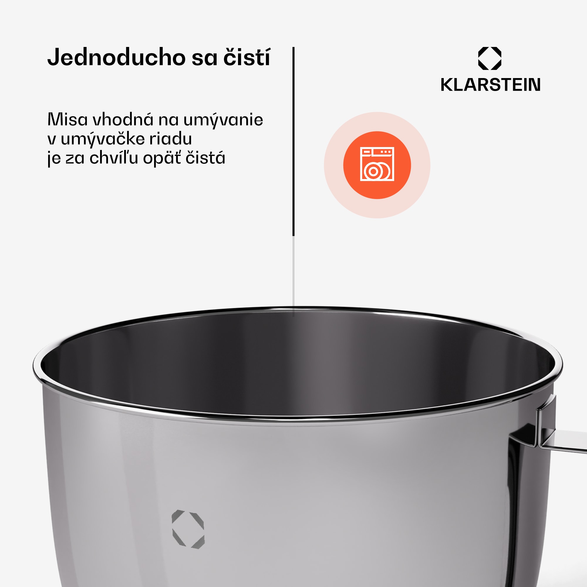 Klarstein Chiara misa z nehrdzavejúcej ocele, 5 l, vhodná do umývačky riadu, ergonomická rukoväť, kompatibilná, nehrdzavejúca – Obrázok 5