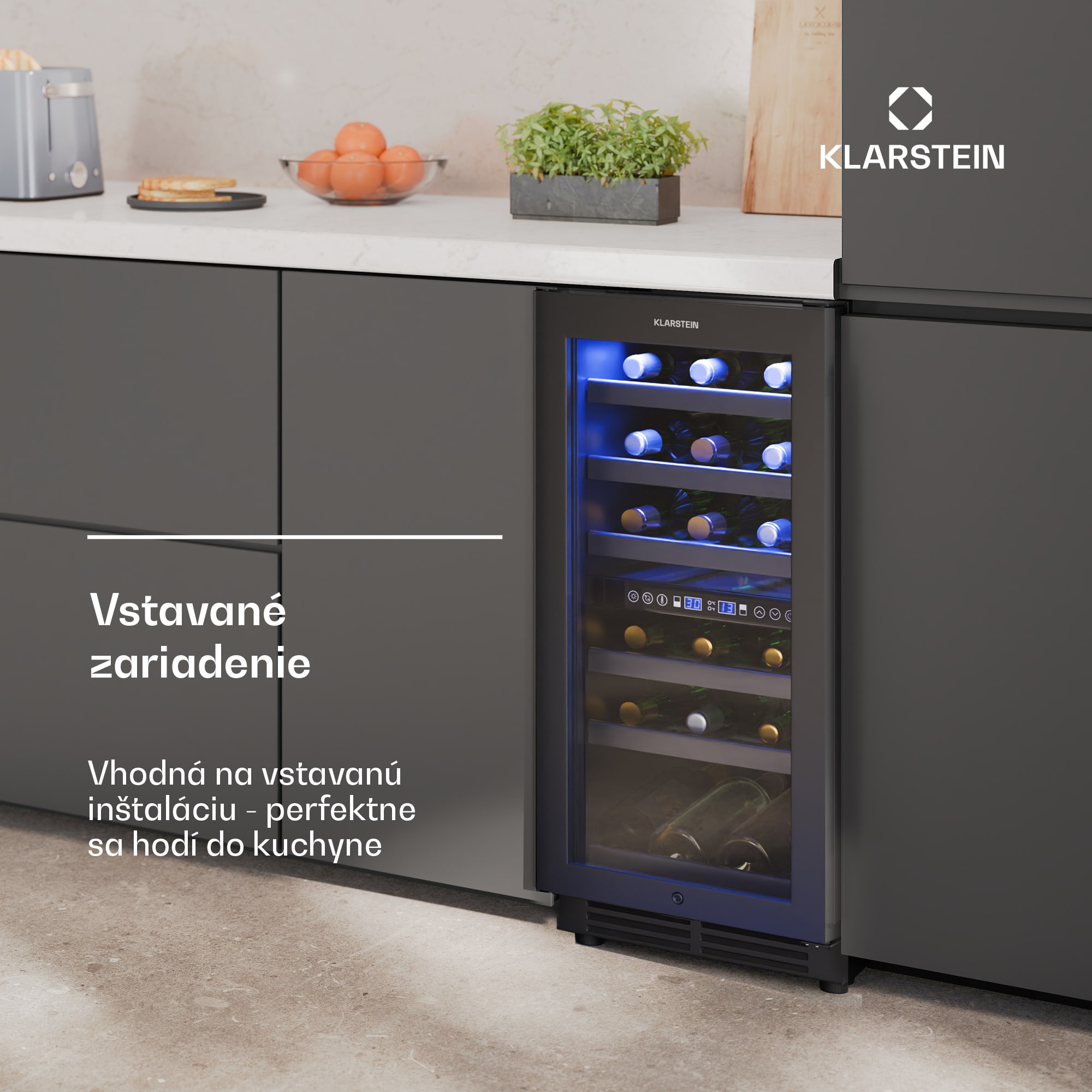 Klarstein Vinovilla 30 Duo chladnička na víno, 2 chladiace zóny, 30 fliaš, drevené police, 5-18 °C – Obrázok 2