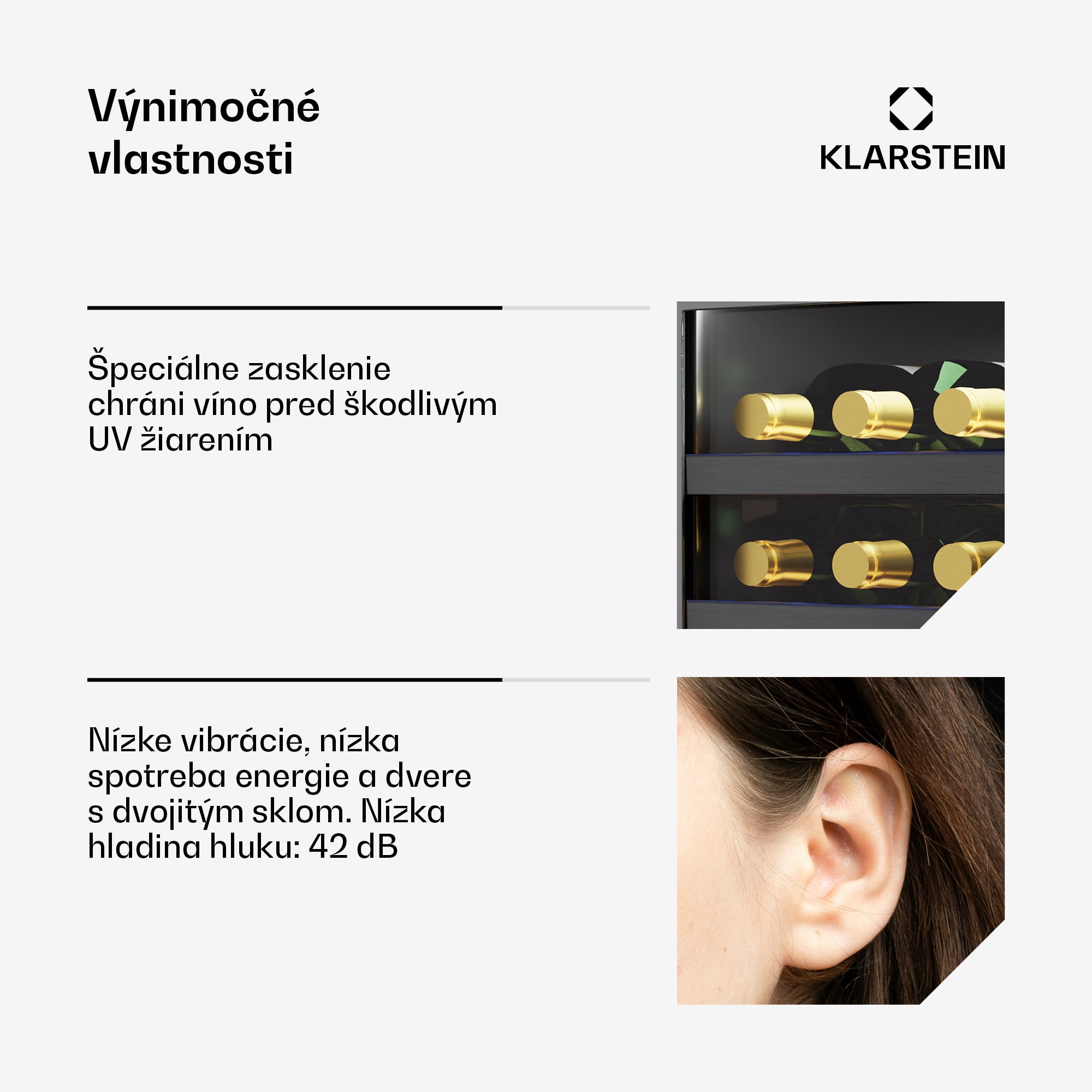 Klarstein Vinovilla 30 Duo chladnička na víno, 2 chladiace zóny, 30 fliaš, drevené police, 5-18 °C – Obrázok 4