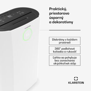 Klarstein DryFy ProConnect 16L odvlhčovač vzduchu, 16 l/deň, 18 m², WiFi, Aplikácia, LED indikátor, 24-hodinový časovač