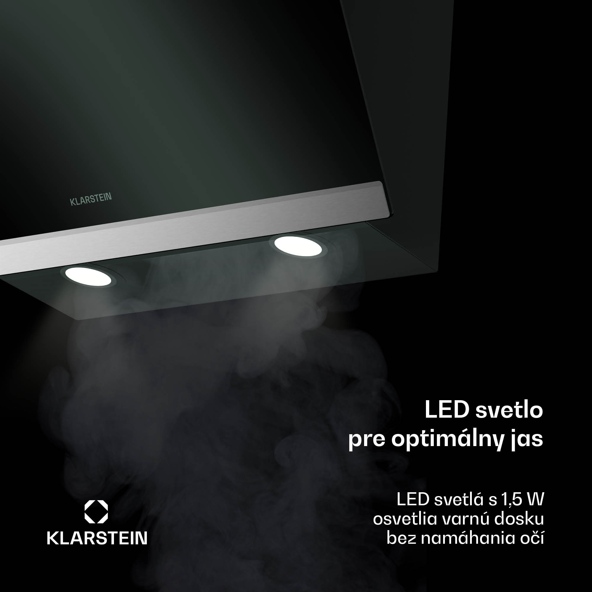 Klarstein FlashLine digestor, A++, 524 m³/h, 3 úrovne, dotykový, tichý, LED, odsávanie/recirkulácia, 100 W – Obrázok 4