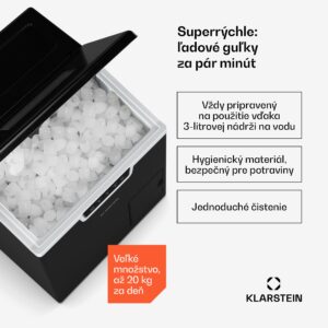 Klarstein Icefestival Bullet priemyselný výrobník kociek ľadu, 400W, 3 litre, 20kg/24h