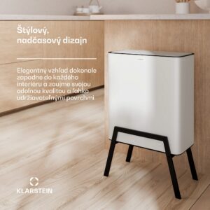 Klarstein Yuma odpadkový kôš, 30 l, vnútorný kôš, pachový filter, nožičky, otváranie tlačidlom