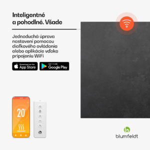 Blumfeldt Heat Square, Infračervené vykurovanie, WiFi ovládanie, 350 W, IP44