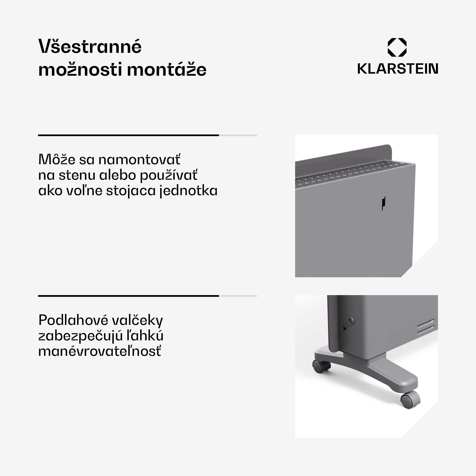 Klarstein Bansin Crystal Smart Kovektor 1500, 1500 W, Aplikácia, 5- 50 °C, LED displej, Dotykový displej – Obrázok 3