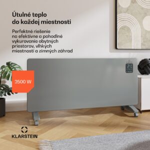 Klarstein Bansin Smart 2500 konvektorový ohrievač, 2500 W, Aplikácia, 5- 50 °C, LED displej, Dotykový displej