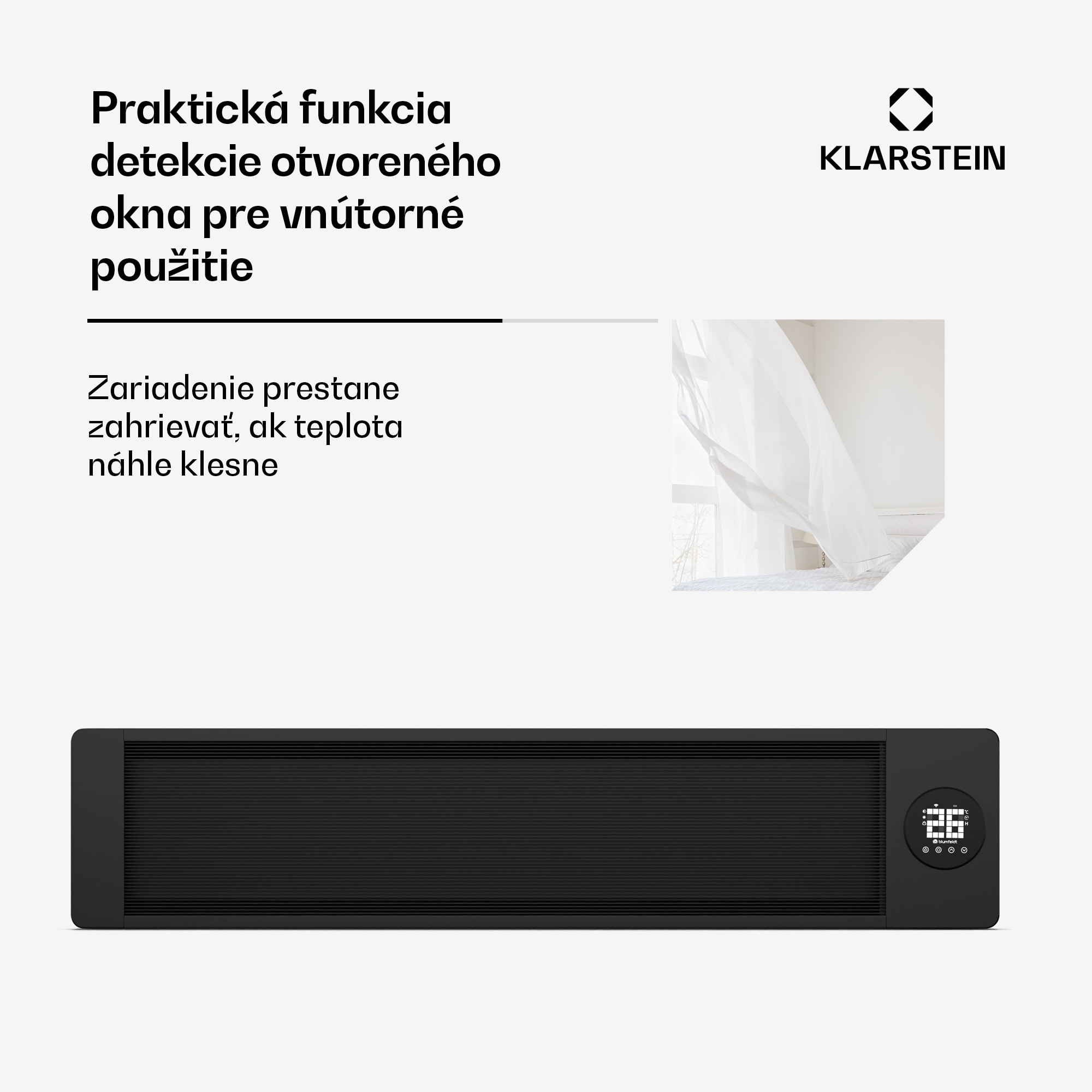 Blumfeldt Cosmic Beam infračervený nástenný ohrievač, pre exteriér, 5 až 50 stupňov, IP44, do 30 m² – Obrázok 4