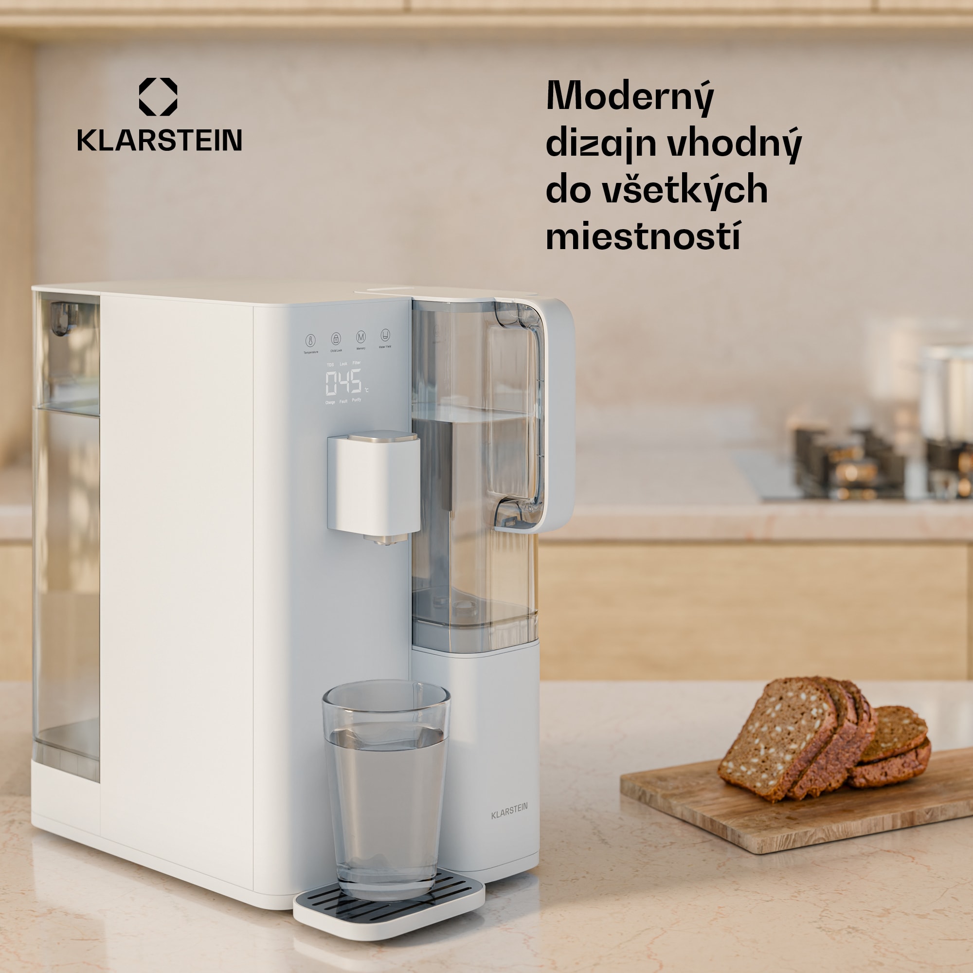 Klarstein VitalPour vodný filter, 5-stupňový filter, reverzná osmóza, 5 l nádrž, dotykový displej, mobilný, 3 sekundy – Obrázok 4