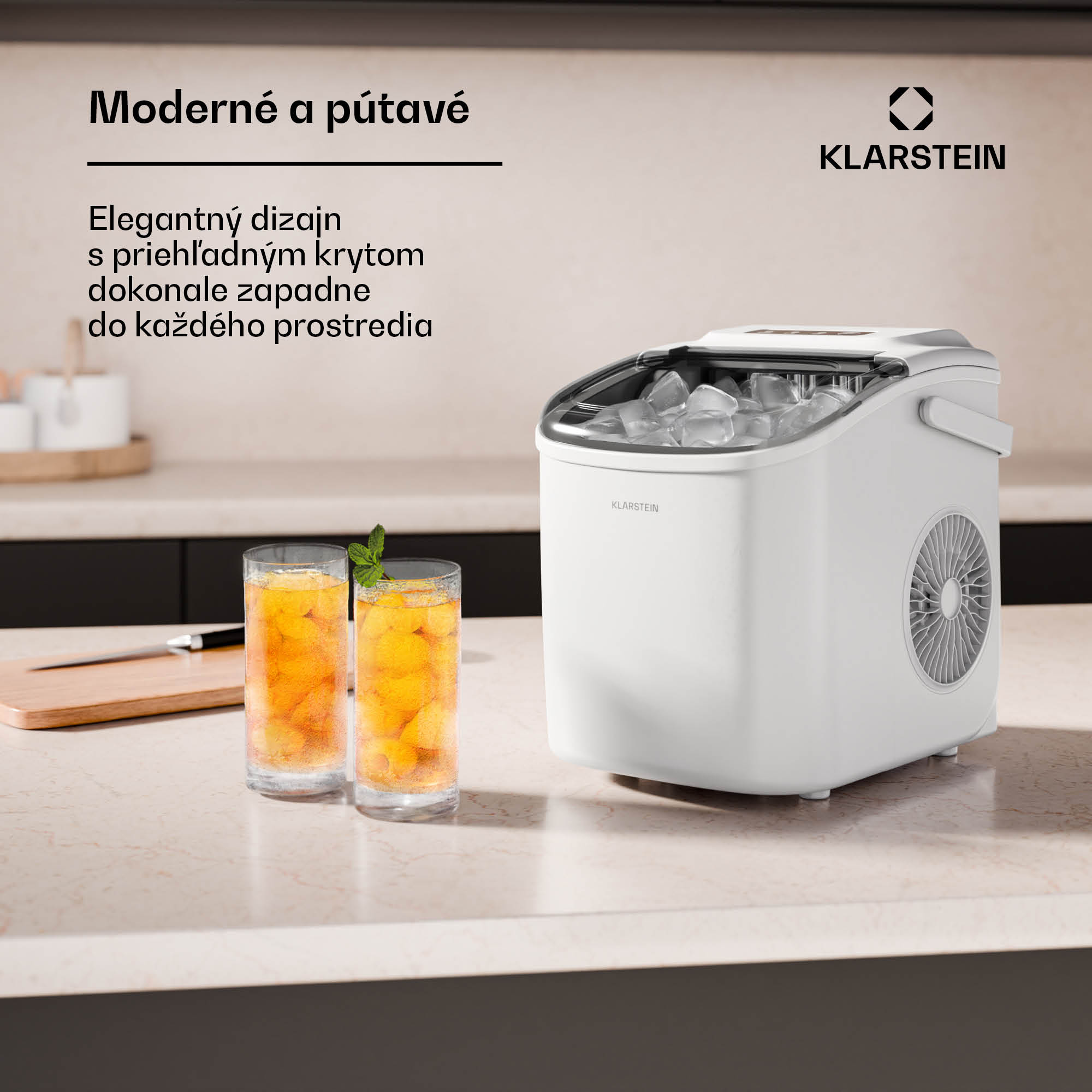 Klarstein Caldwell výrobník kociek ľadu, 12 kg kociek ľadu/deň, plne automatický, LED displej, jednoduché čistenie – Obrázok 4