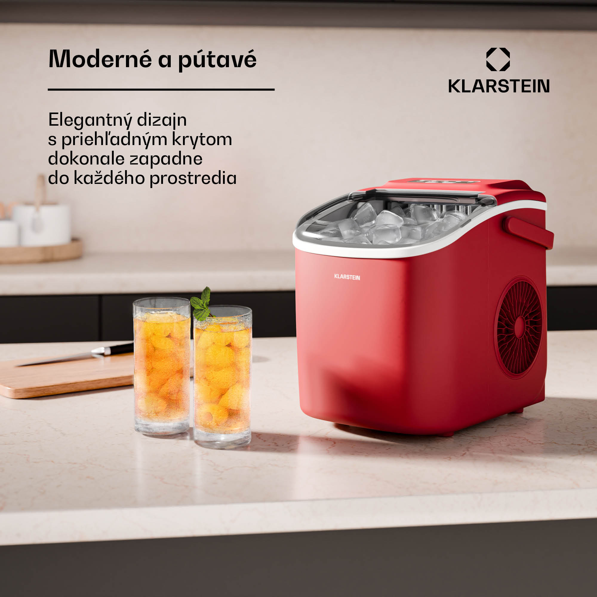 Klarstein Caldwell výrobník kociek ľadu, 12 kg kociek ľadu/deň, plne automatický, LED displej, jednoduché čistenie – Obrázok 4