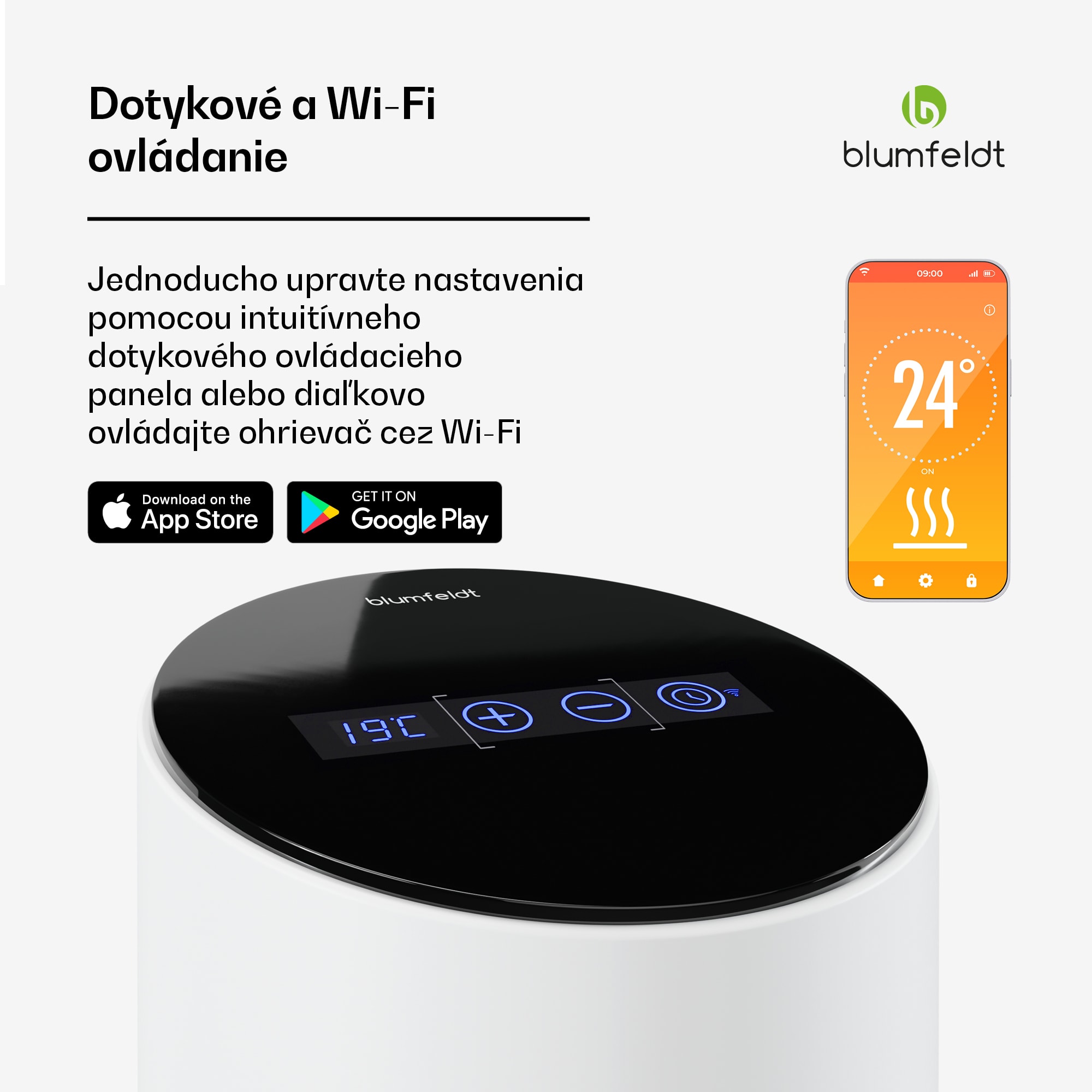 Blumfeldt SmartFlow Tower infračervený sálavý ohrievač, 700 W, 360° distribúcia tepla, WLAN-ovládanie – Obrázok 3