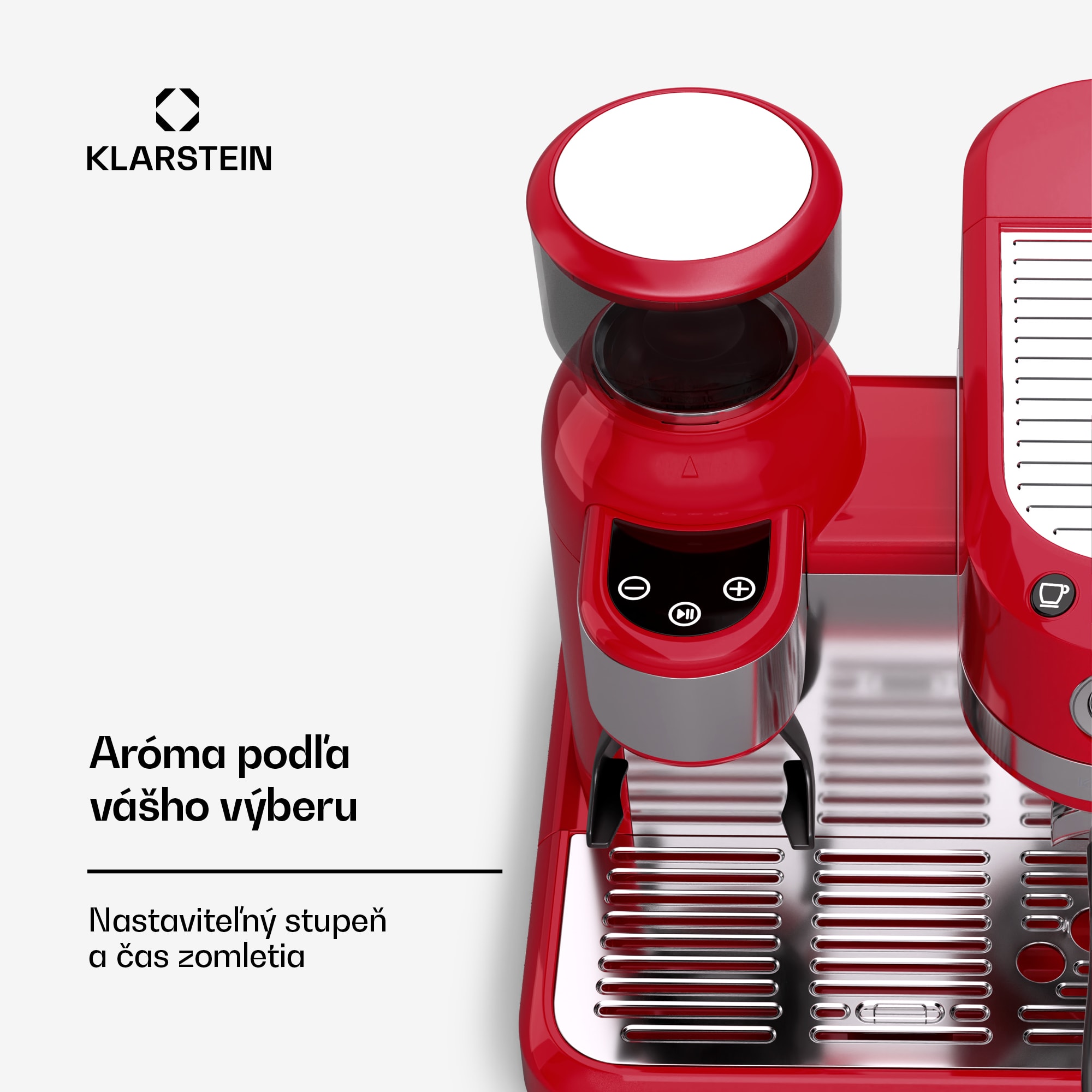 Klarstein Bella Café Pákový kávovar, Vintage, mlynček, 19 bar, Napeňovač mlieka, Tlakomer, 1150 W – Obrázok 4