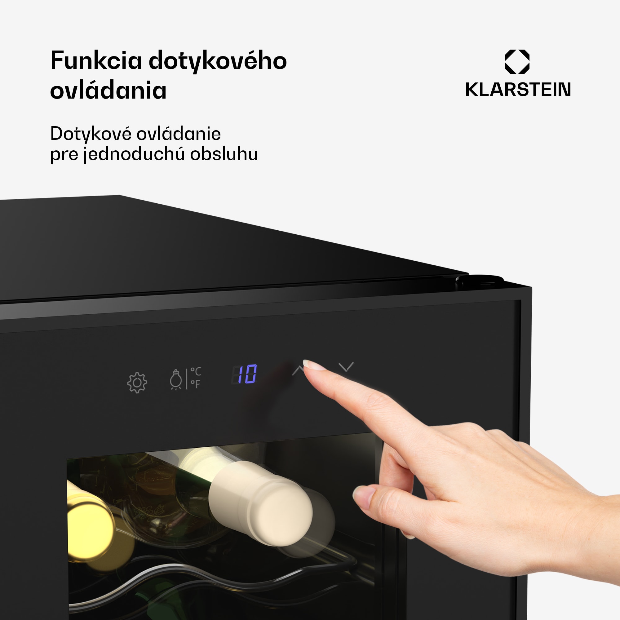 Klarstein Shiraz chladnička na víno, 2 chladiace zóny, dotykové ovládanie, LED osvetlenie, voľne stojaca – Obrázok 5