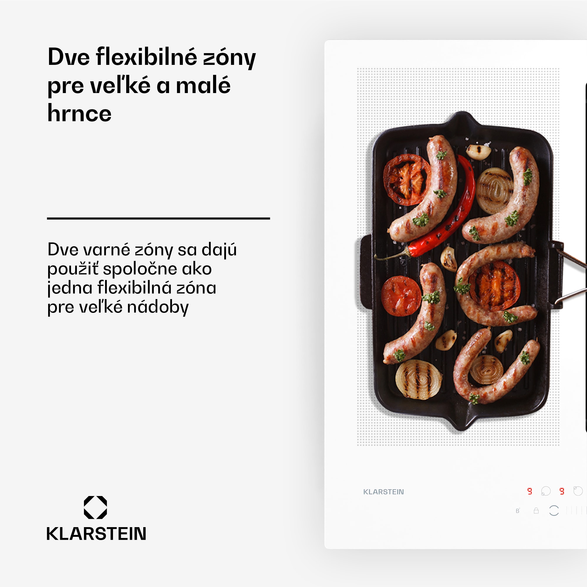 Klarstein Chef-Fusion Down Air System, 2 v 1, indukčná varná doska + digestor, výkonný, 7200 W – Obrázok 2