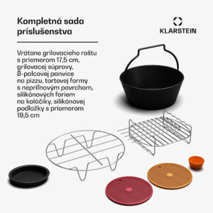 Klarstein Súprava príslušenstva AeroVital Deluxe Colour Touch, 6-dielna, vhodná pre potraviny, vhodné do umývačky riadu