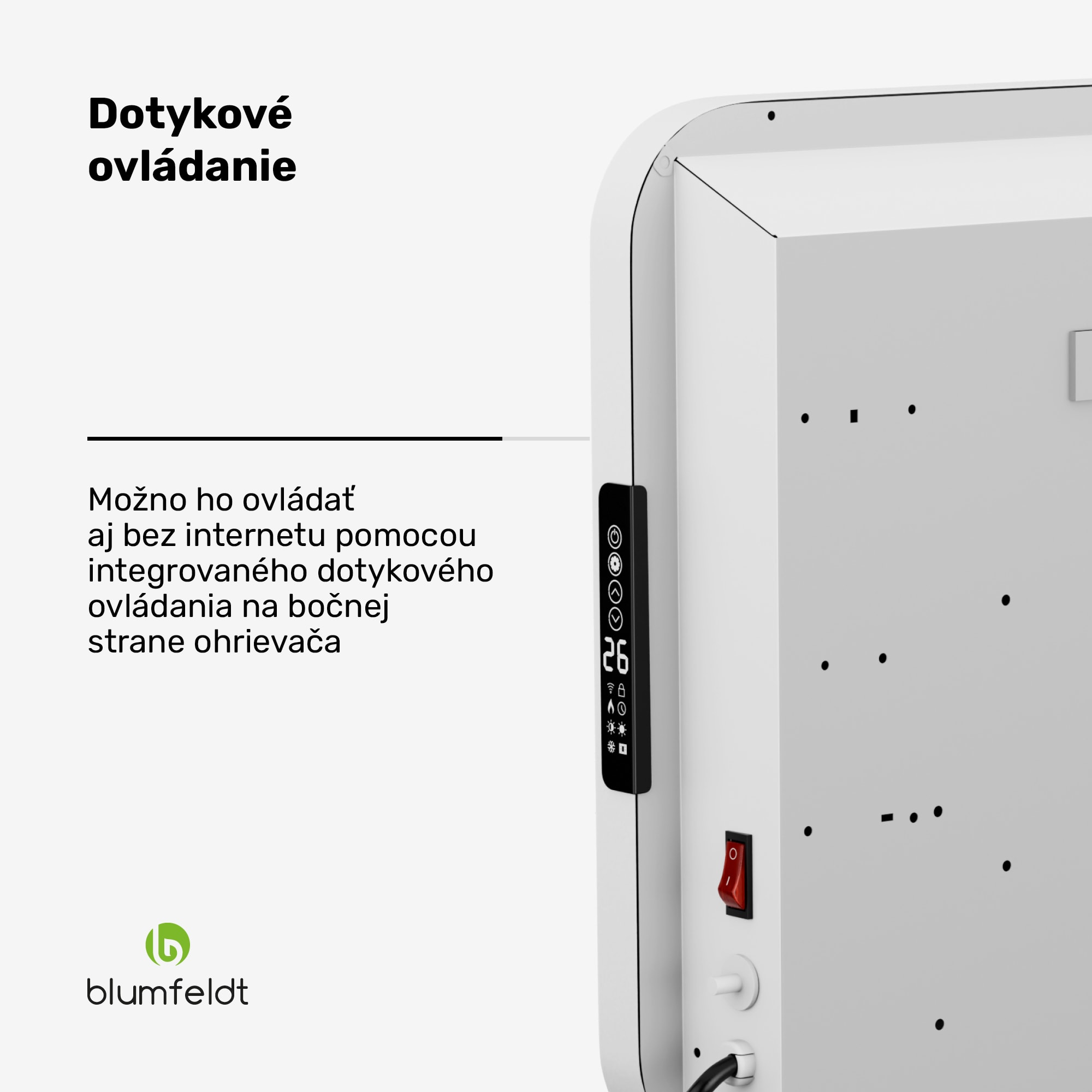 Blumfeldt SwiftWave infračervený ohrievač, 2000 W, do 20 m², dotykové ovládanie aplikáciou, grafén – Obrázok 5