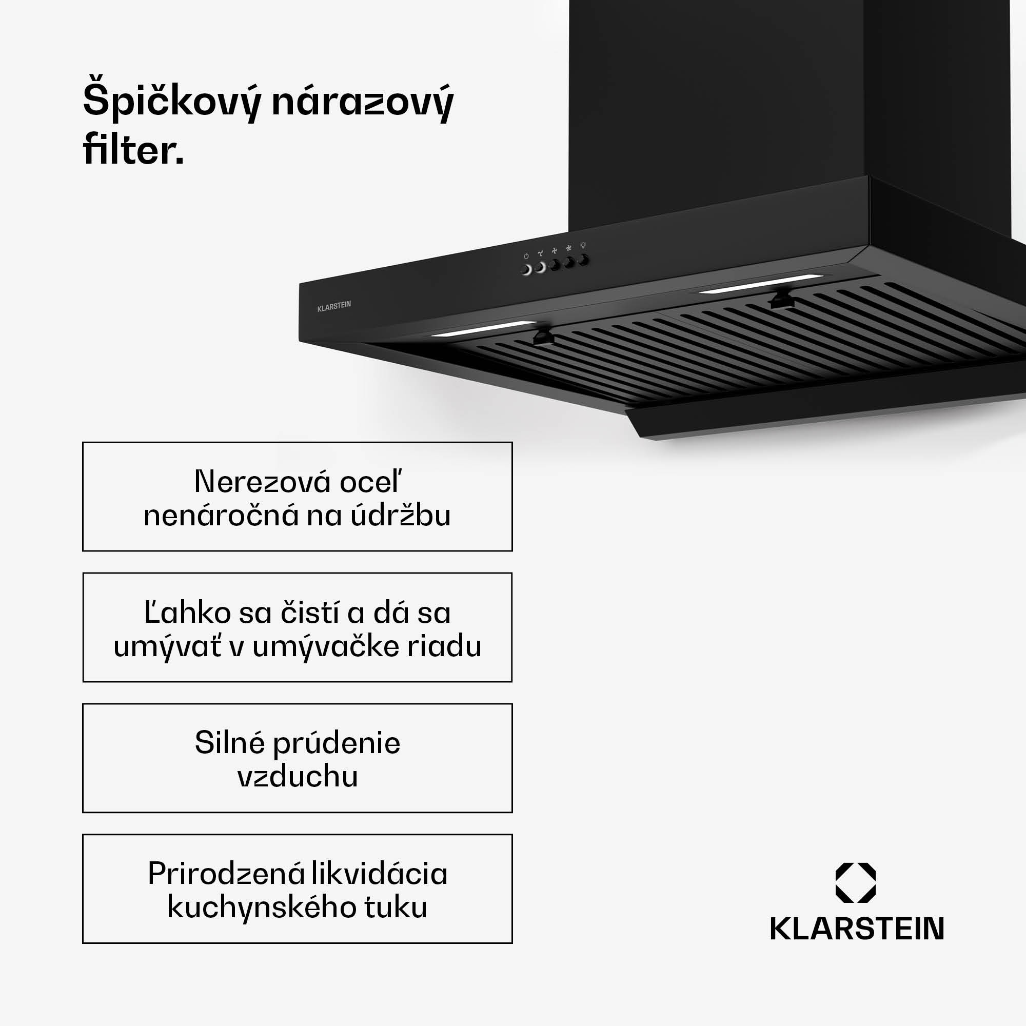Klarstein AeroClean digestor, 649,9 m³/h, 4 úrovne, EEK A++, odsávanie/recirkulácia vzduchu – Obrázok 3