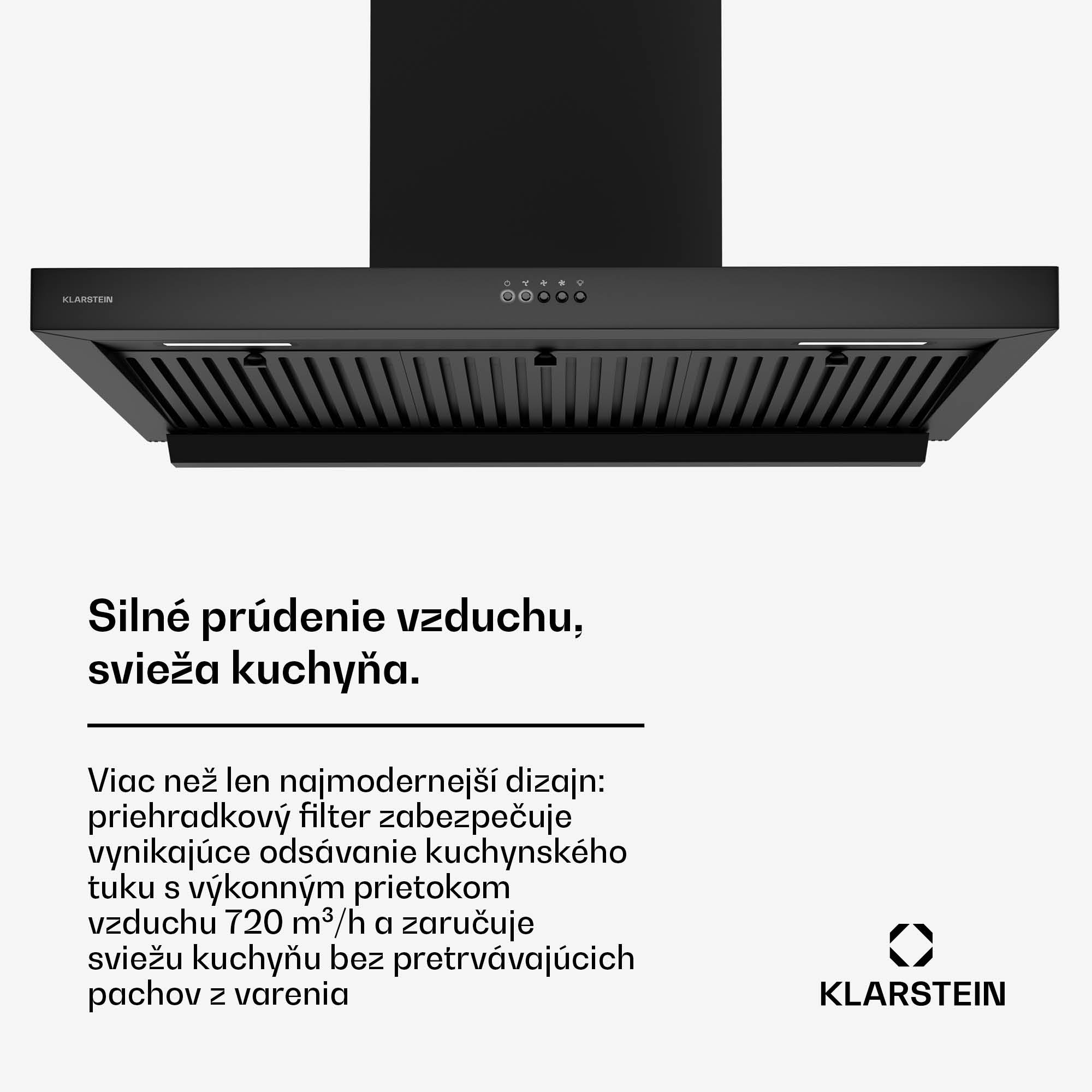 Klarstein AeroClean digestor, 649,9 m³/h, 4 úrovne, EEK A++, odsávanie/recirkulácia vzduchu