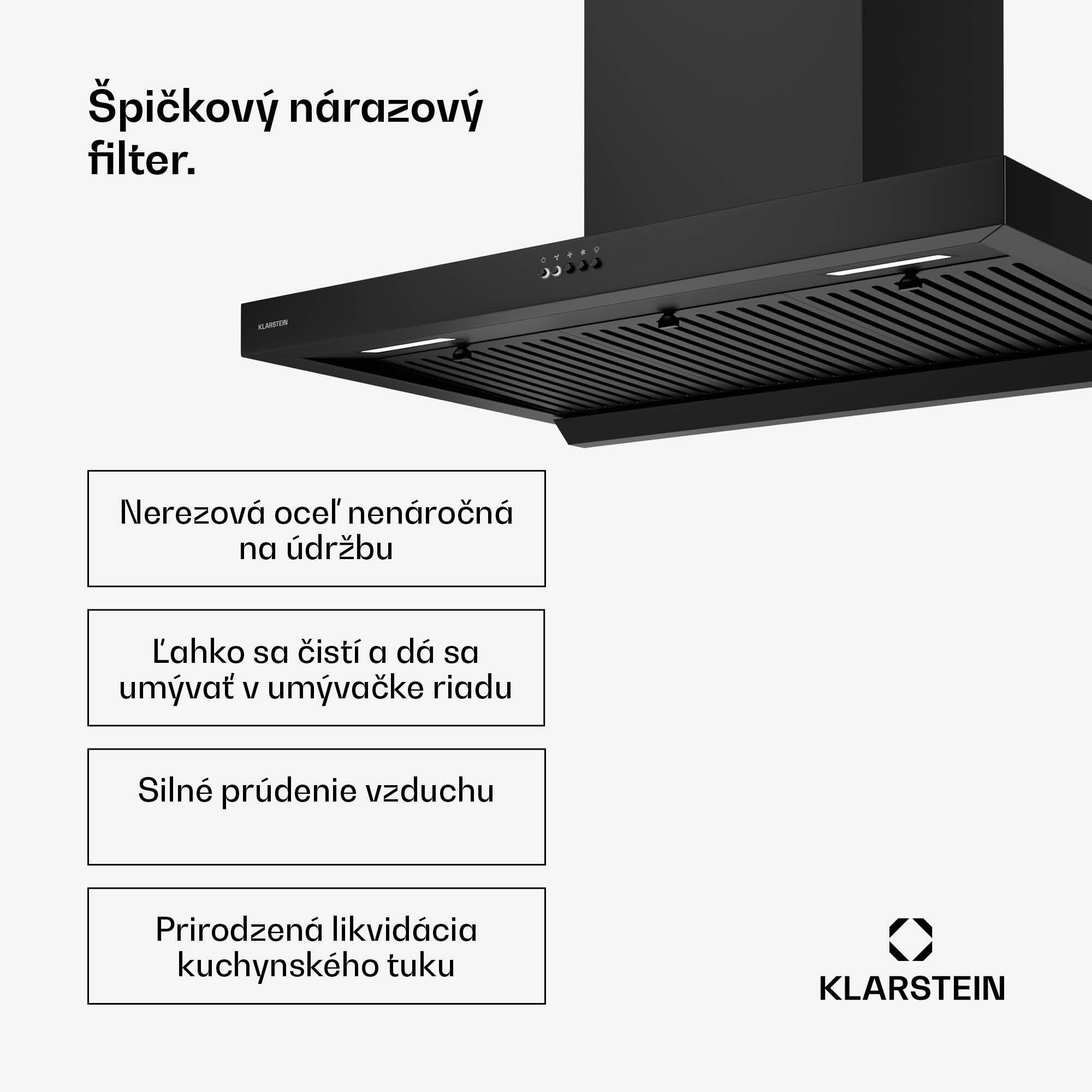 Klarstein AeroClean digestor, 649,9 m³/h, 4 úrovne, EEK A++, odsávanie/recirkulácia vzduchu – Obrázok 3