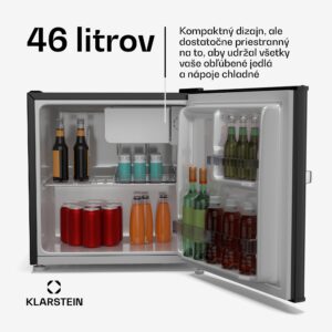 Klarstein Irene Mini chladnička, Retro, 46 l, 37 dB tichý chod, EEK D, 0-10 °C