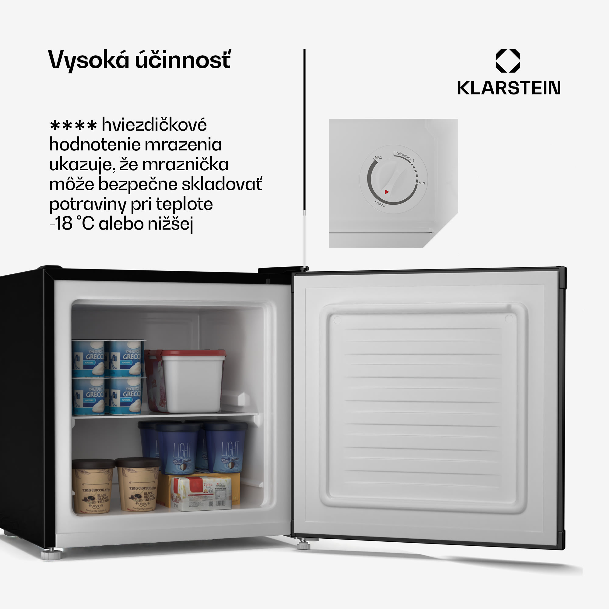 Klarstein Irene chladnička a mraznička, kompaktná, mraznička a chladnička v jednom, úsporná – Obrázok 3