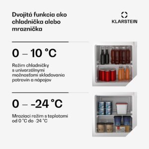 Klarstein Irene Retro chladnička a mraznička, 31 litrov, mraznička a chladnička v jednom, úsporná