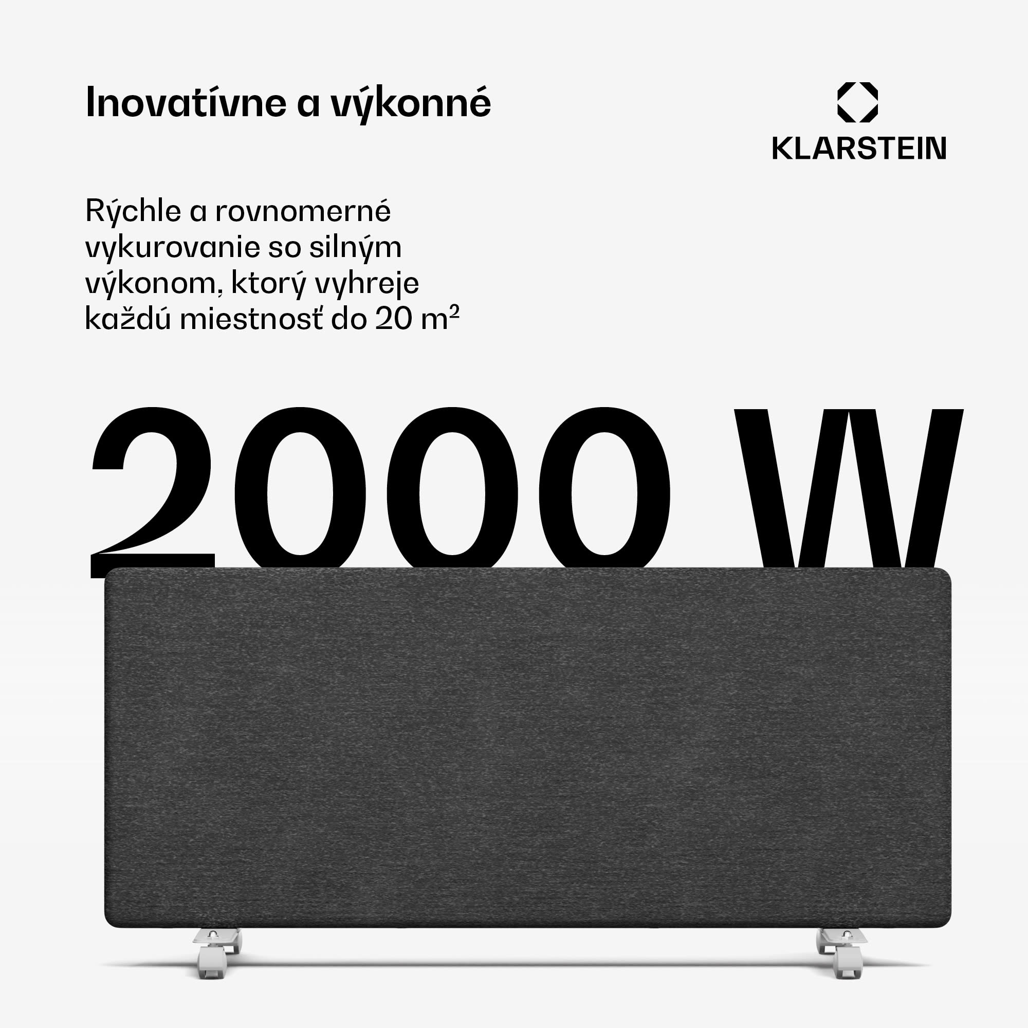 Blumfeldt ThermaTouch konvektor, 2 000 W, elegantný dizajn, dotykové ovládanie, do 20 m²