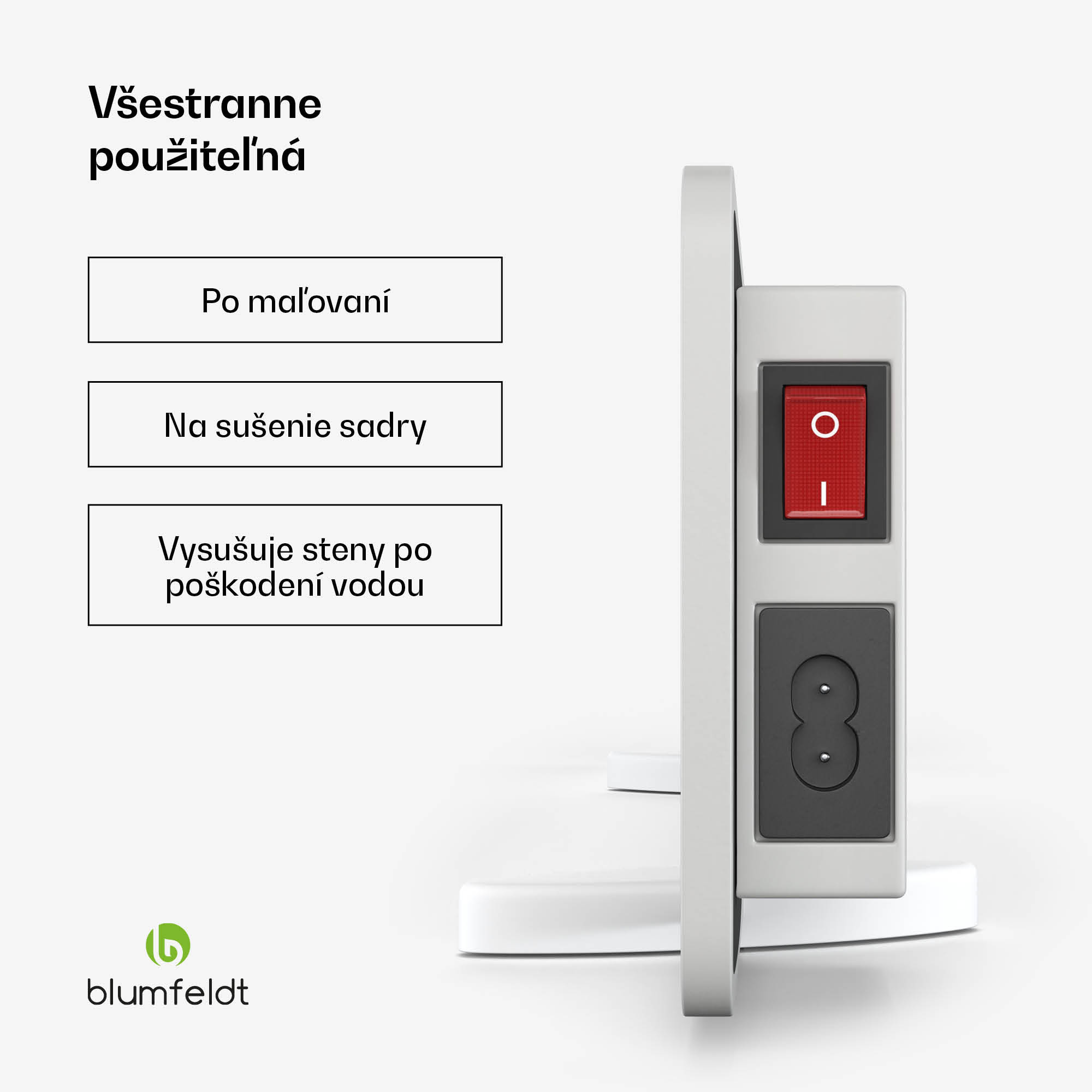 Blumfeldt Infračervený nástenný sušič DryWave, 50 W, suší farby a omietky, možnosť montáže na stenu – Obrázok 4